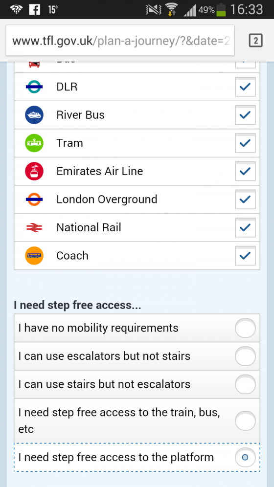 Journey Planner Accessibility